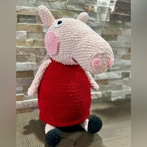 Handcrafted Peppa pig, hand crocheted